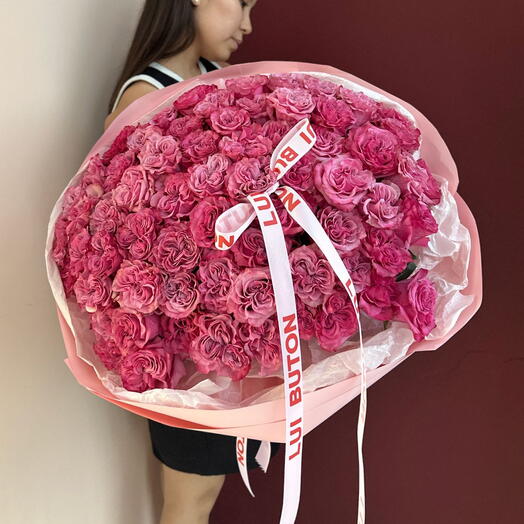 Букет "65 пионовидных роз"