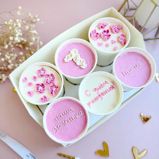 Набор десертов в стакане (трайфлов) 6 шт на день рождения , в подарок девушке, ребенку, праздник