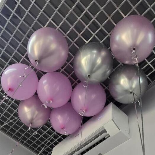 Набор воздушных шаров с гелием 9 штук микс для девочки/девушки