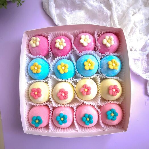 Моти ассорти 4 вкуса с украшением из шоколада