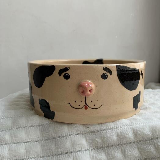 Тарелка глубокая керамическая / миска "Собачка" [3]