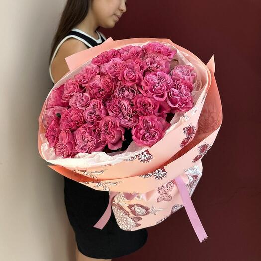 Букет "35 пионовидных роз Country Blue"