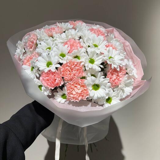 Букет Хризантема с Диантусами