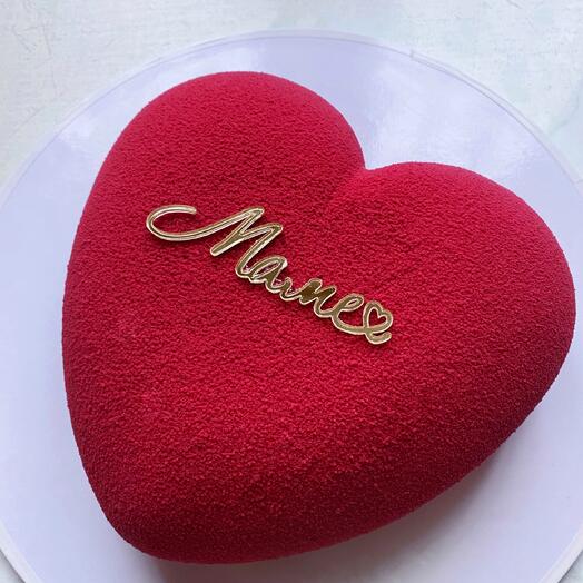 Муссовое сердце «Маме» на День Матери
