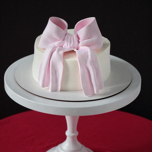 Торт с бантом (розовым )