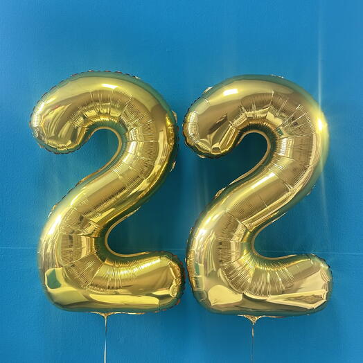 Цифры 22 золотые
