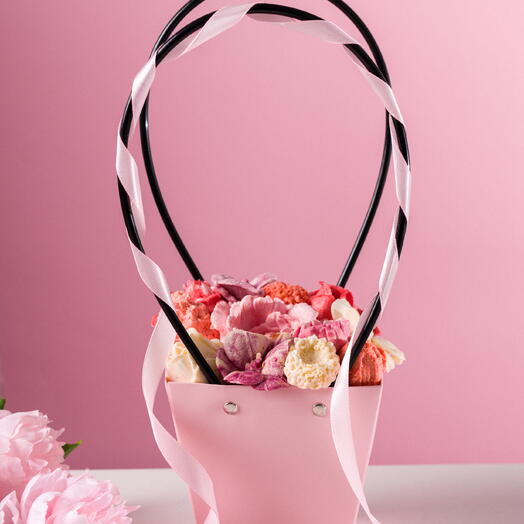 Сладкий букет из зефира маме бабушке 14 февраля