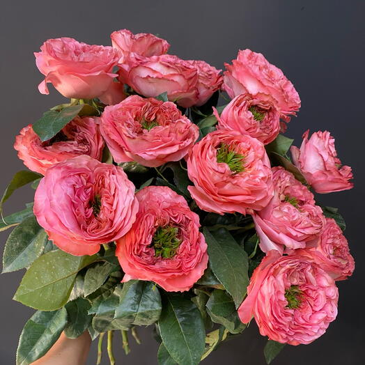 Букет из пионовидных роз «Мандарин»2