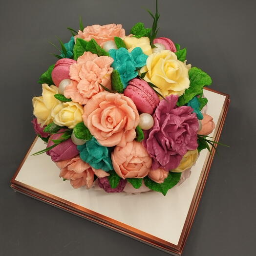 Букет из зефира  съедобный букет зефир домашний зефир ручная работа