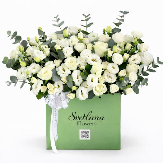 Pure Grace White Eustoma Bag