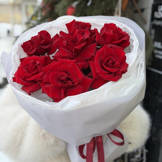 Красные французские розы 🌹 / цветы с доставкой в Уфе