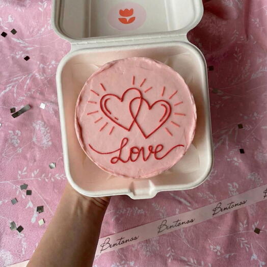 Бенто торт на День Святого Валентина Love сердечки, коллекция «14 февраля»