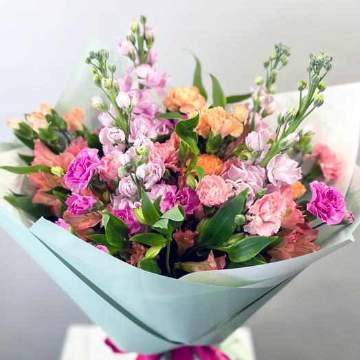 Bouquet "Salmon-pink"