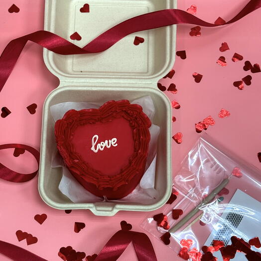 Бенто торт сердце 14 февраля