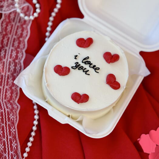 Бенто торт на 14 февраля I love you