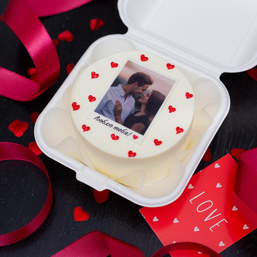 Бенто-торт с вашим фото на 14 февраля