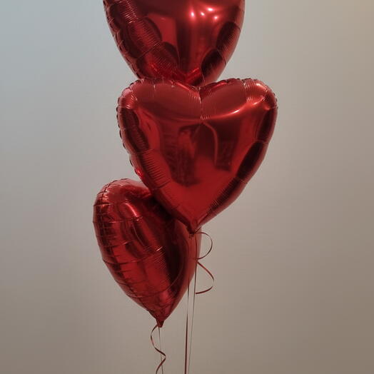 Сет из 3х шаров сердец