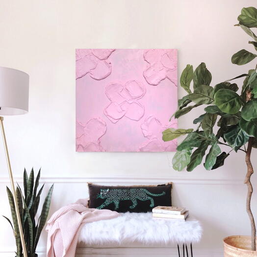 Абстрактная картина Pink clover
