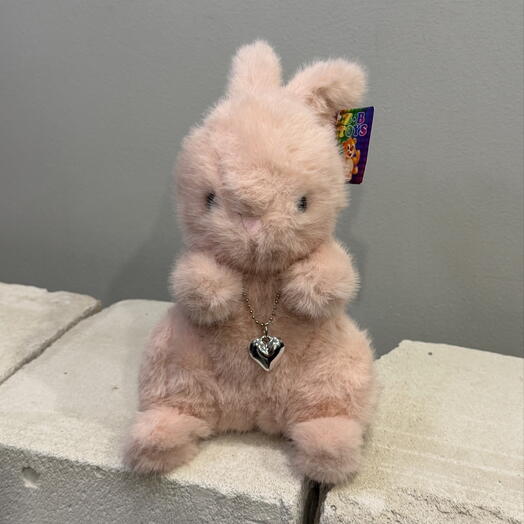 Зайка с кулоном розовый 🐰🩷