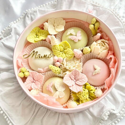 🌸 набор моти + цветы из зефира ) маме