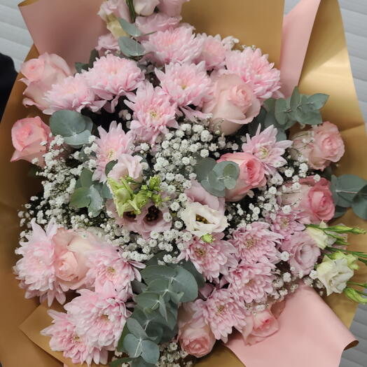 Ziedu pusķis light pink mix