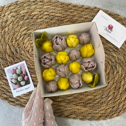 Тюльпаны из зефира