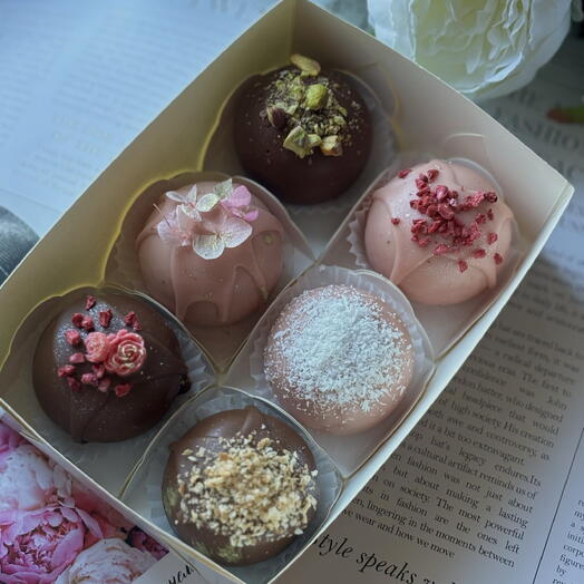 Набор пирожных картошка 6 шт для девушки, маме, бабушке, подруге, жене,коллеге, сестре,парню