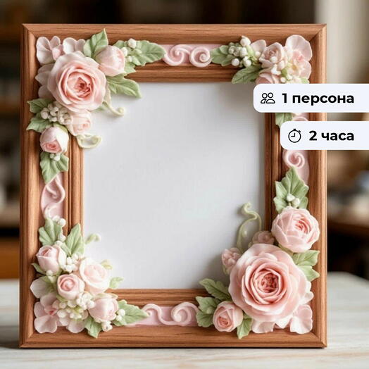 Дивная глина.  Мастер-класс по декору фоторамки полимерной глиной