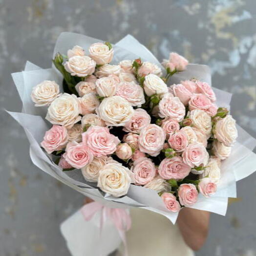 🌷Букет из 15 веток кустовых роз