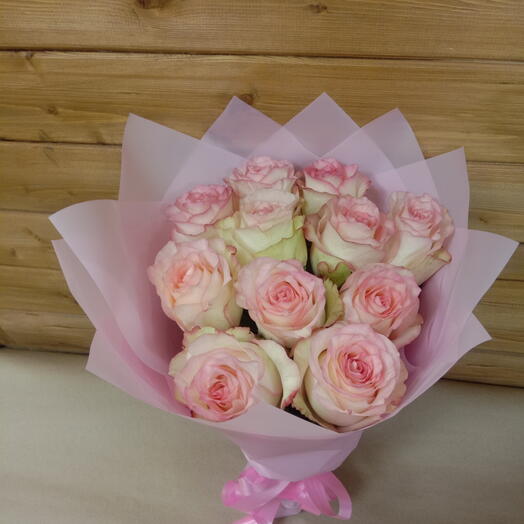 Букет из 11 розовых роз🌹