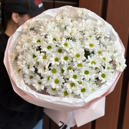 Большой букет из ромашек