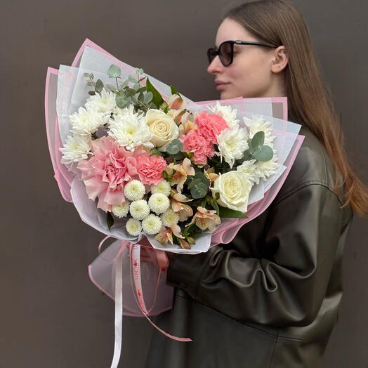 Букет микс большой пушистый ароматный