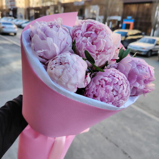 Букет розовые пионы " моей малышке " 😍