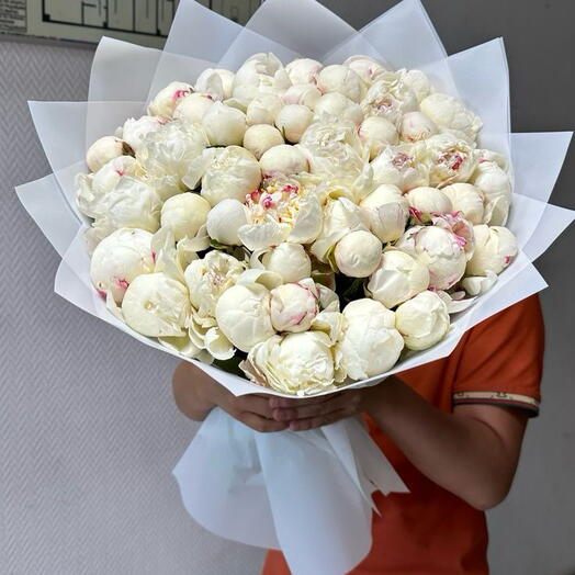 51 пион белый пион ВАУ БУКЕТ💗💗💗😍