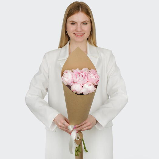 🔥🌷Букет из 5 пионов Сара Бернард🔥🌷