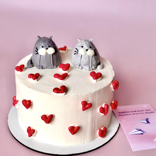 Торт 1 кг с котами