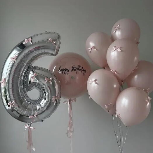 Шары с бантиками happy birthday