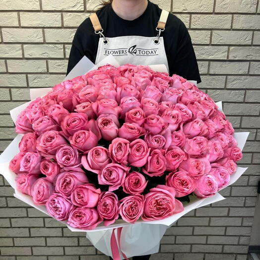 Букет из 99 роз сорта Pink Expression