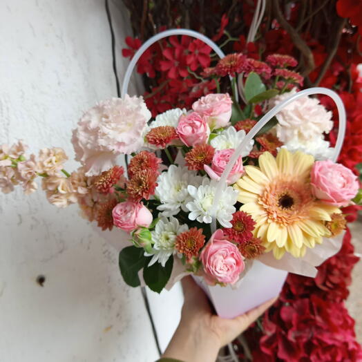 Композиция Розовый сад 💐🧺💞