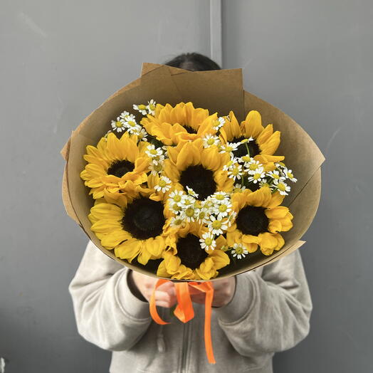 Солнечные подсолнухи и кустовые ромашки в краф💛