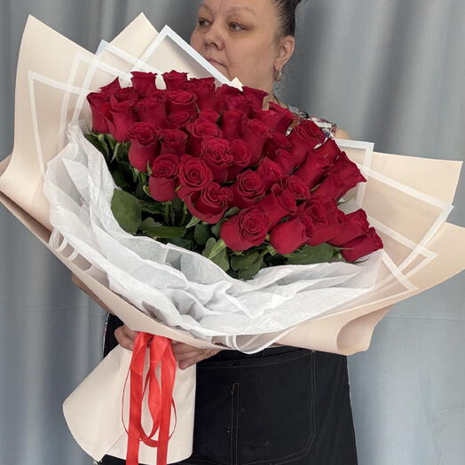 Букет 🌹красных роз Кения