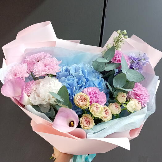 Букет Дофамин🩵💖💐