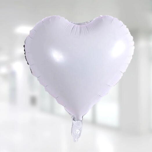 White Heart Foil Balloon