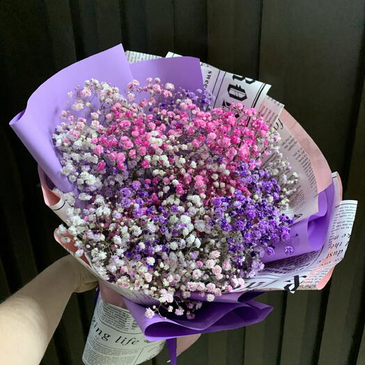 Букет из микса гипсофилы💜