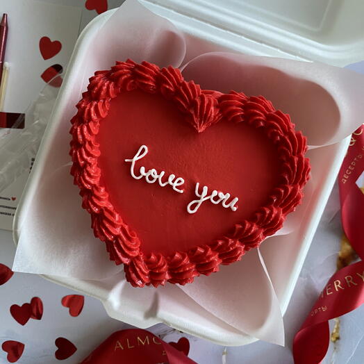 Бенто-торт (сердце) «love you»