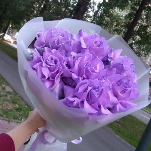 Французские розы 7шт 💜