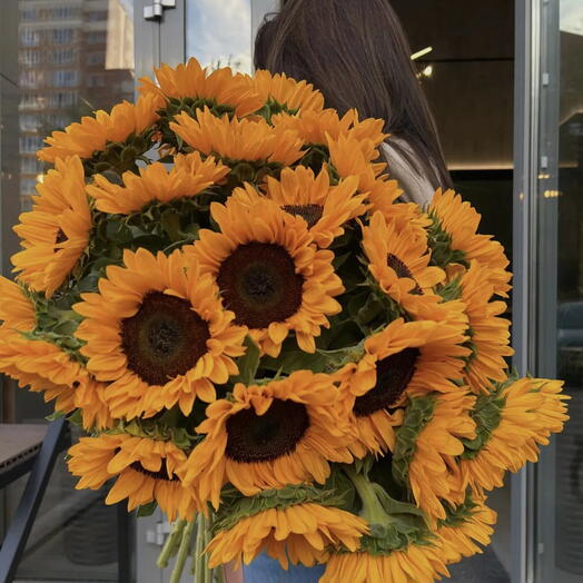 🌻АКЦИЯ🌻 Букет "Солнечный рассвет" из 49 подсолнухов