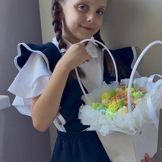 Сладкий букет на 1 сентября. Подарок для учителя, педагога, преподавателя