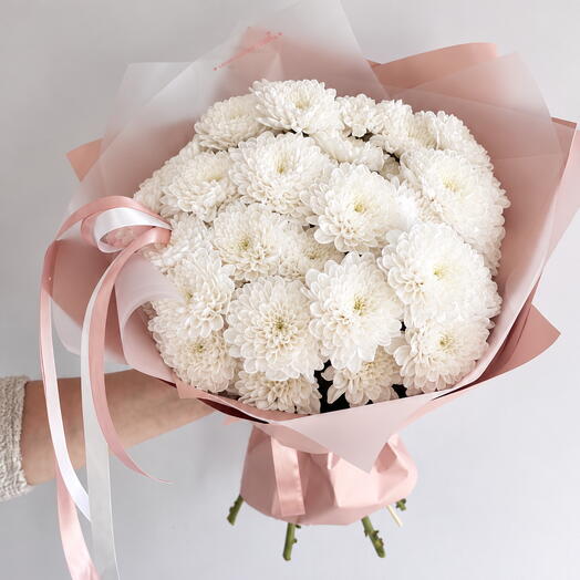 Bouquet "Dulzura del encuentro" de crisantemos arbustivos