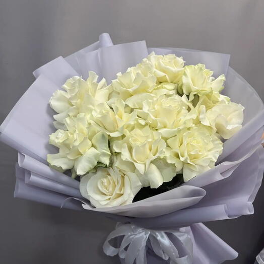 Букет из белых Французских Роз🌹🌹🌹